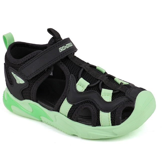 DRKONG Kids Total Contact Sandals - DK-S1000654-BLK (Price: $119)