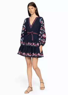 Eclisse Embroidered Long Sleeve Tunic Dress