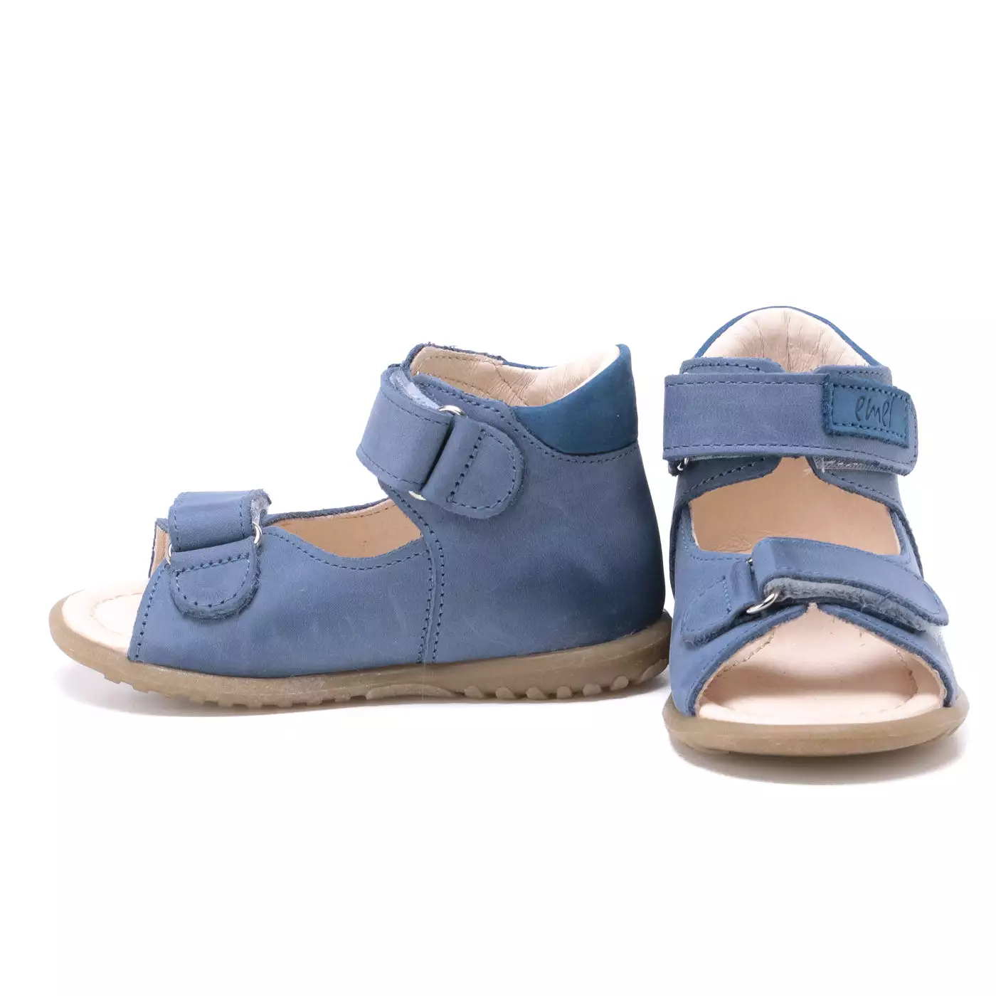 Emel blue velcro sandals size 5