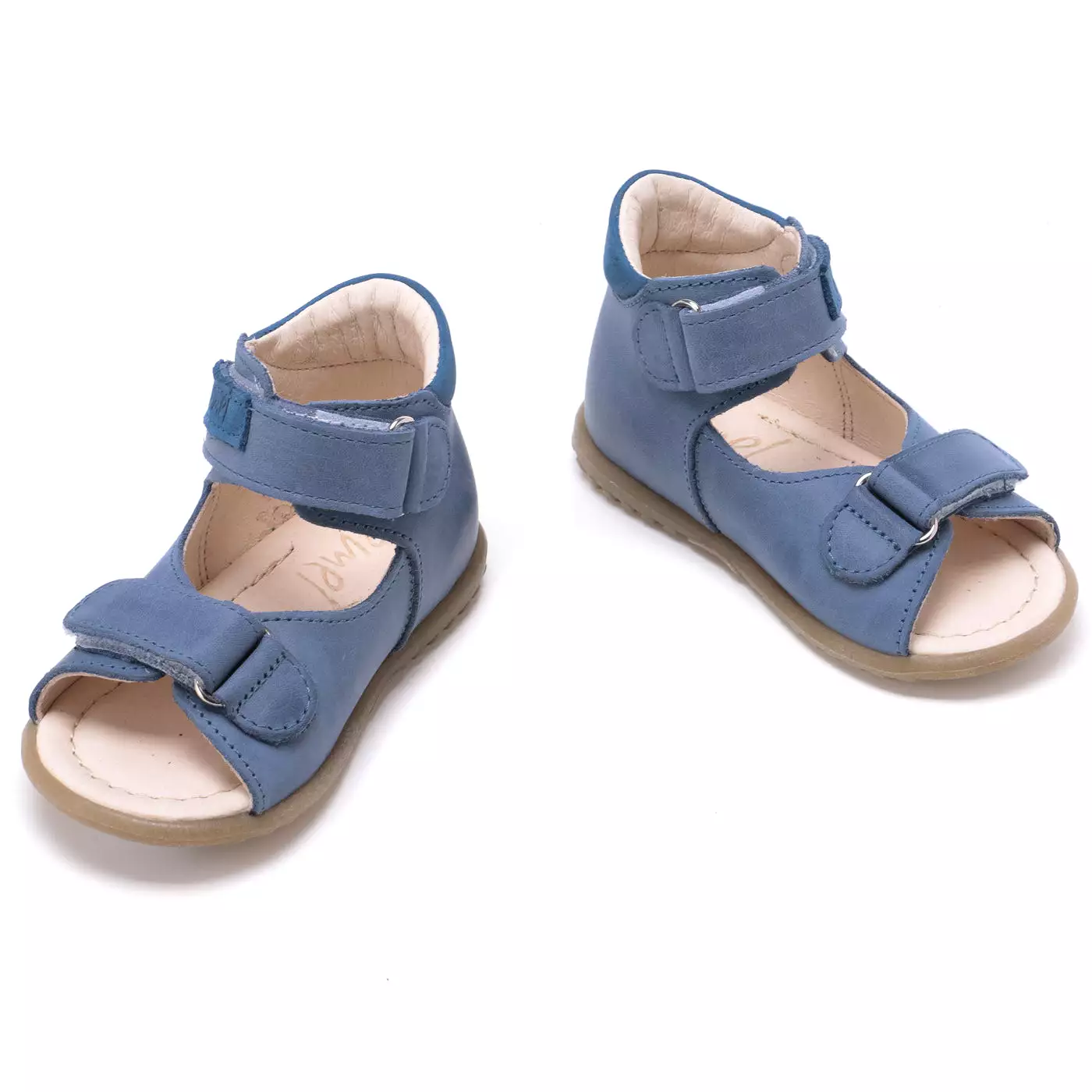 Emel blue velcro sandals size 5