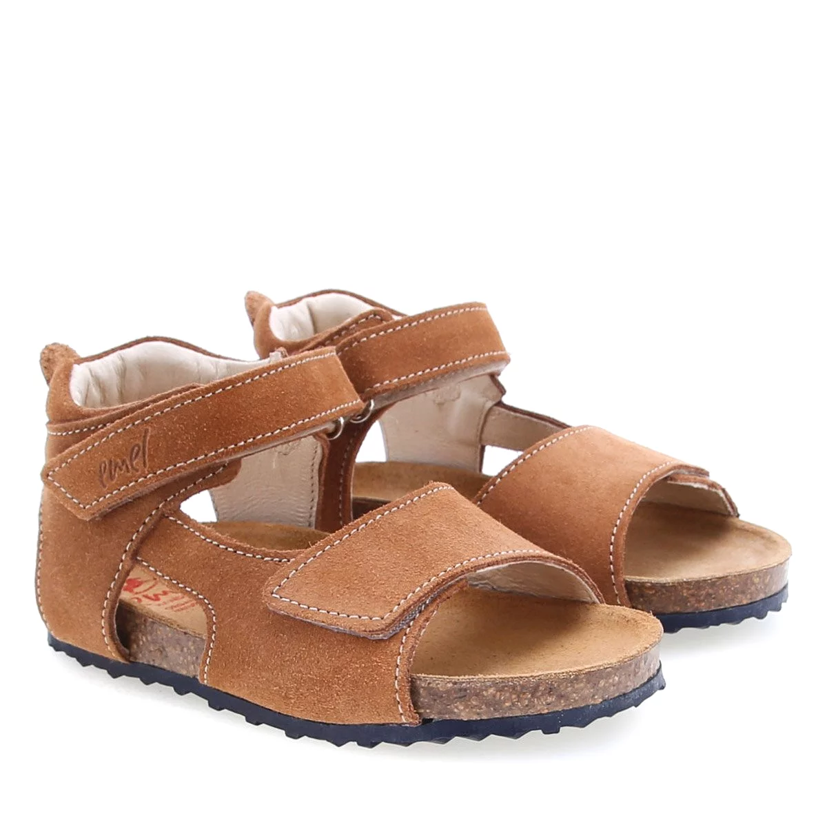 Emel brown sandals - velcro closure (E2508H-5)