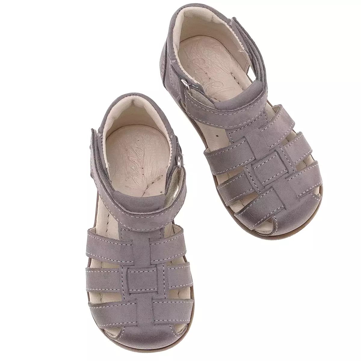 Emel grey closed sandals (1093-6)