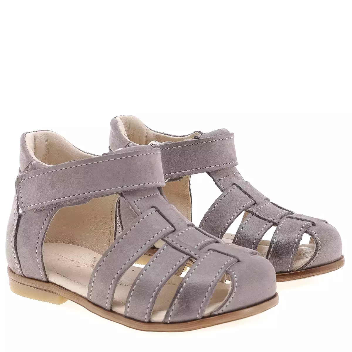 Emel grey closed sandals (1093-6)