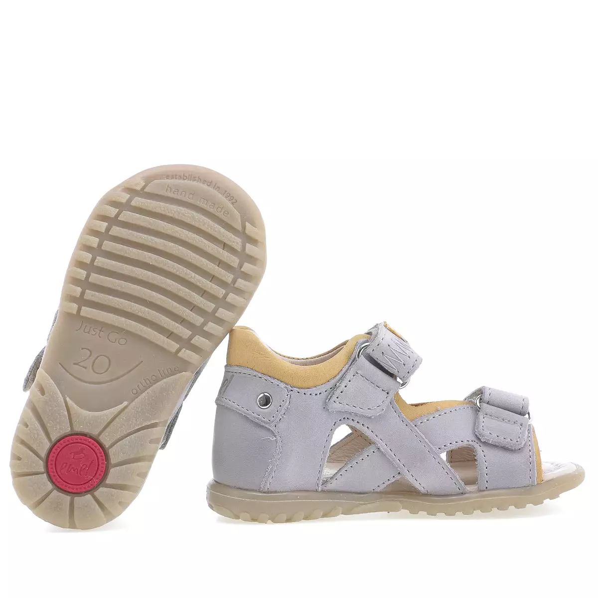 Emel grey velcro sandals - 2086-23