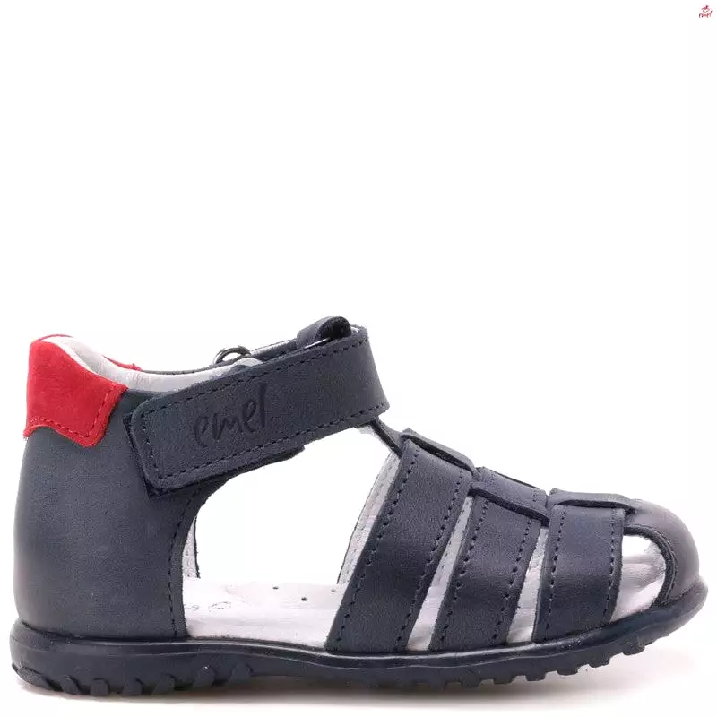 Emel Navy red closed sandals - Style (1078-22)