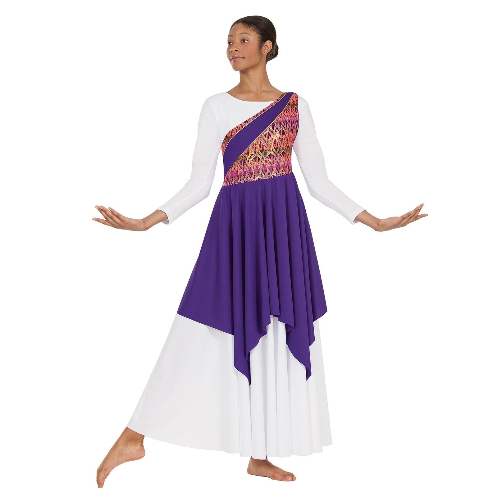 Eurotard Asymmetrical Tunic for Adult Praise and Worship | Joyful Celebration Tunic