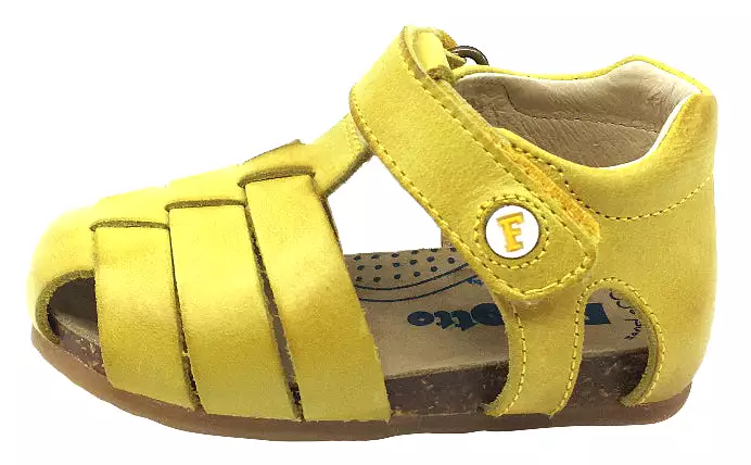 Falcotto Alby Fisherman Sandals, Yellow Giallo - Boy's and Girl's