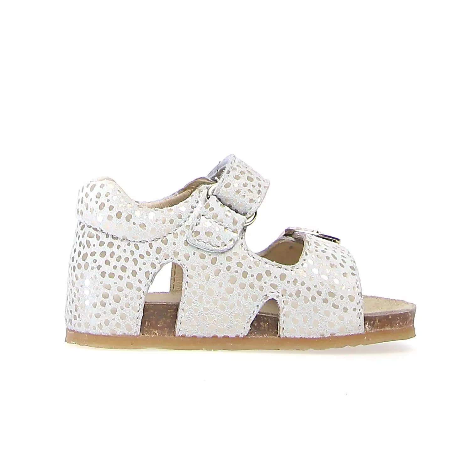 Falcotto Boy Girl Bea Suede Stain Open Toe Sandals White Platinum - Buy Now