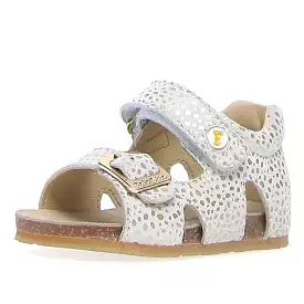 Falcotto Boy Girl Bea Suede Stain Open Toe Sandals White Platinum - Buy Now