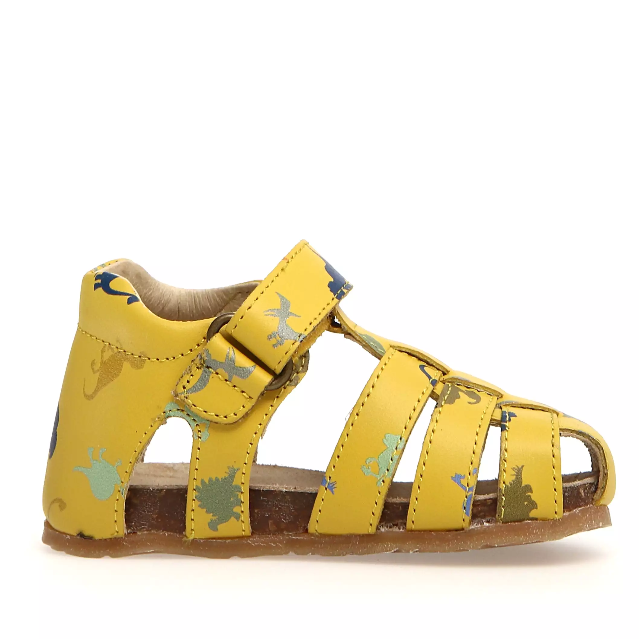 Falcotto Kids Alby Dinosaur Sandals - Yellow