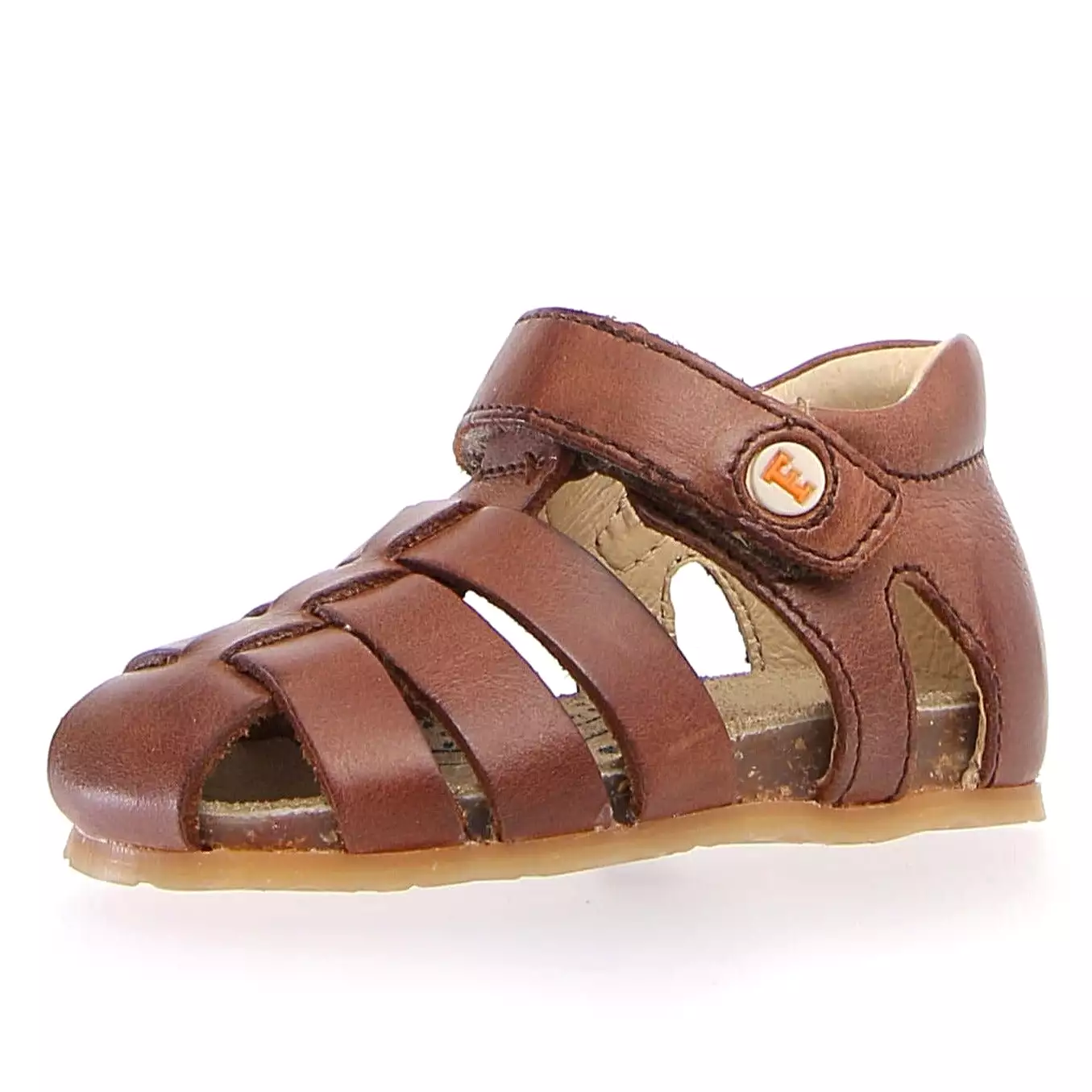 Falcotto kids' Alby fisherman sandals - Cuoio