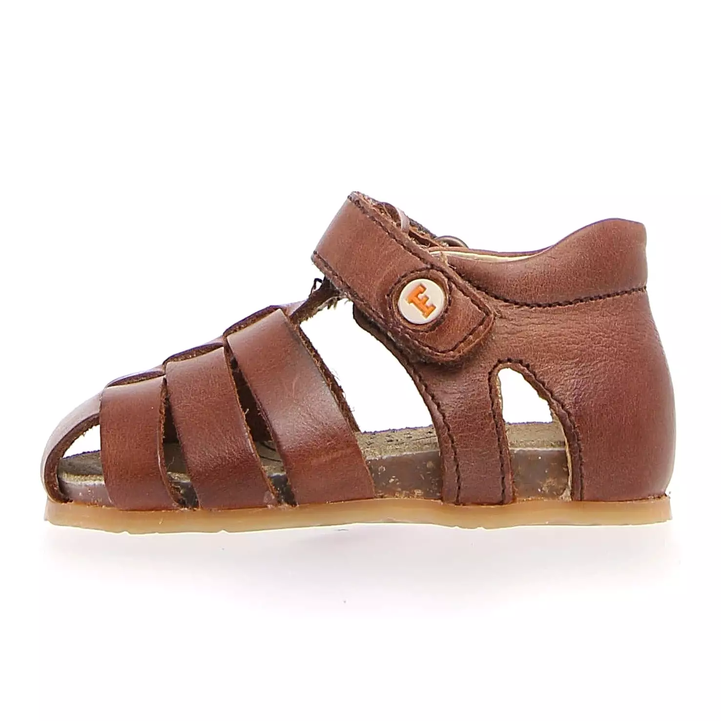 Falcotto kids' Alby fisherman sandals - Cuoio