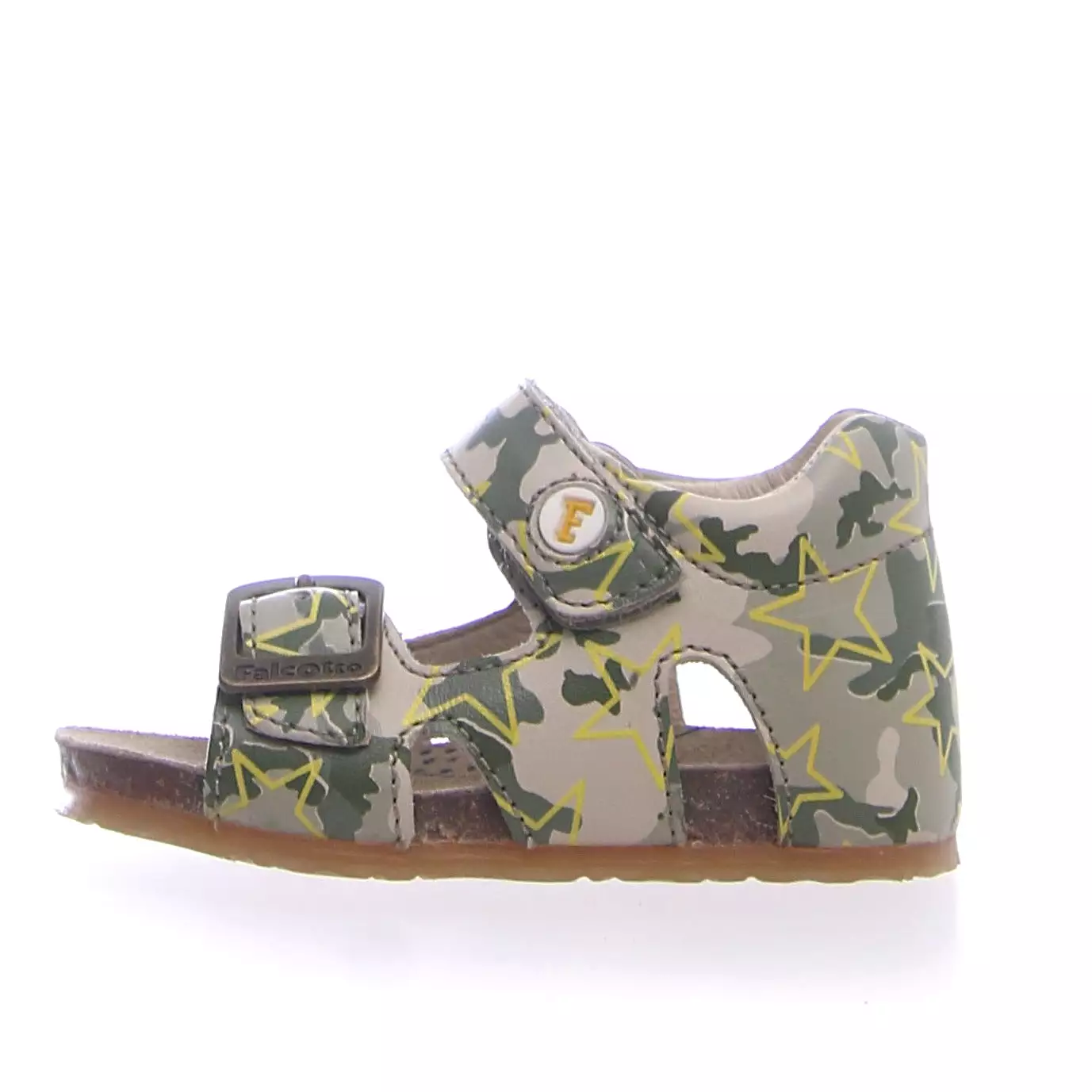 Falcotto Kids' Bea Camo Stars Sandals in Beige