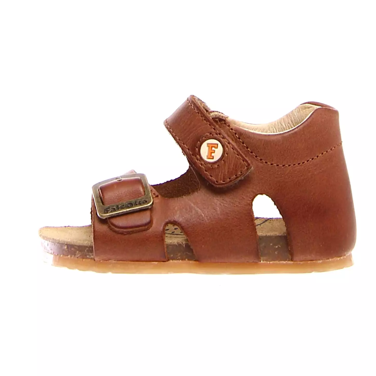 Falcotto Open Toe Sandals for Boys and Girls - Cuoio