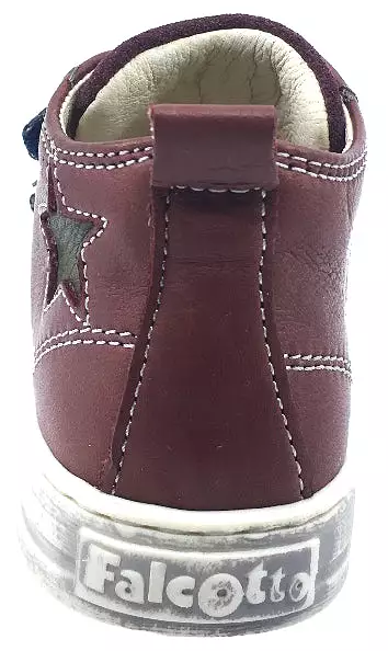 Falcotto Toddler Hal Star Sneaker High-Top Tennis Shoes - Brick Red