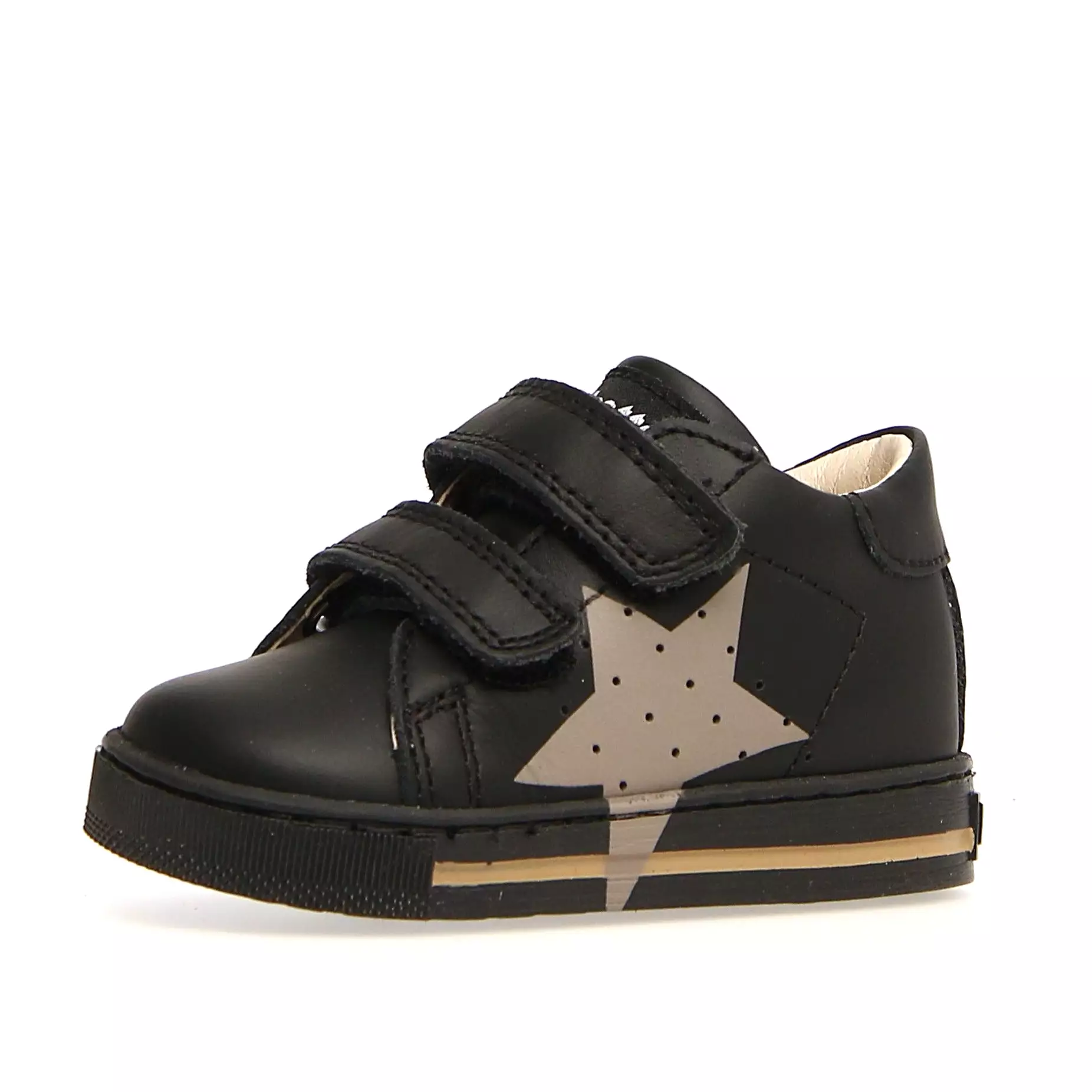 Falcotto Venus VI Star Sneaker Shoes, Black - Taupe, for Boys and Girls