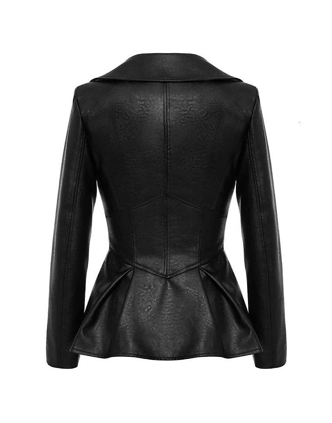 Faux Leather Waist Jacket - Corset Style