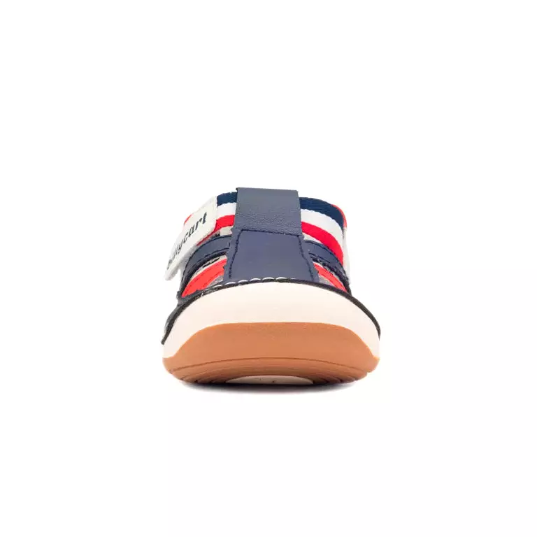 FLYNN navy and red sandals for baby and toddler boys, perfect for summer wear