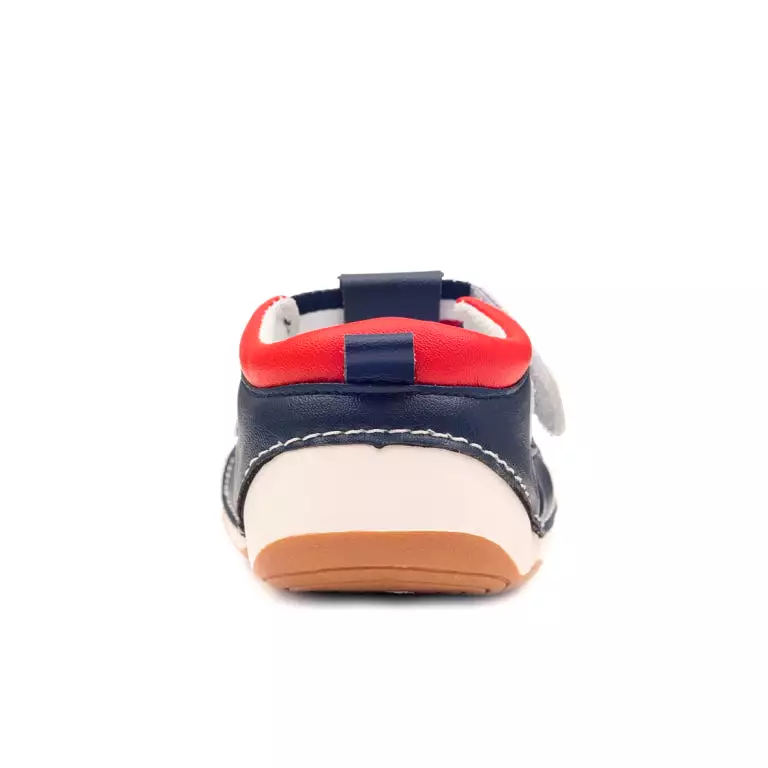 FLYNN navy and red sandals for baby and toddler boys, perfect for summer wear