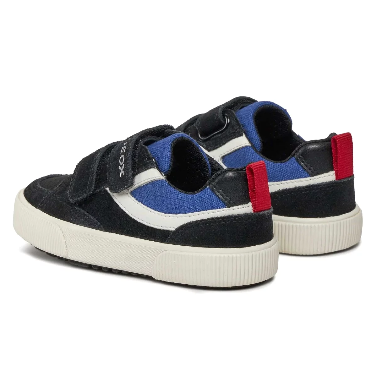 Geox Alphabeet Boys Canvas Shoes - Black/Blue (Sizes 28-33)