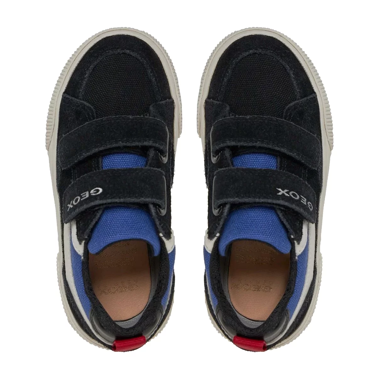 Geox Alphabeet Boys Canvas Shoes - Black/Blue (Sizes 28-33)