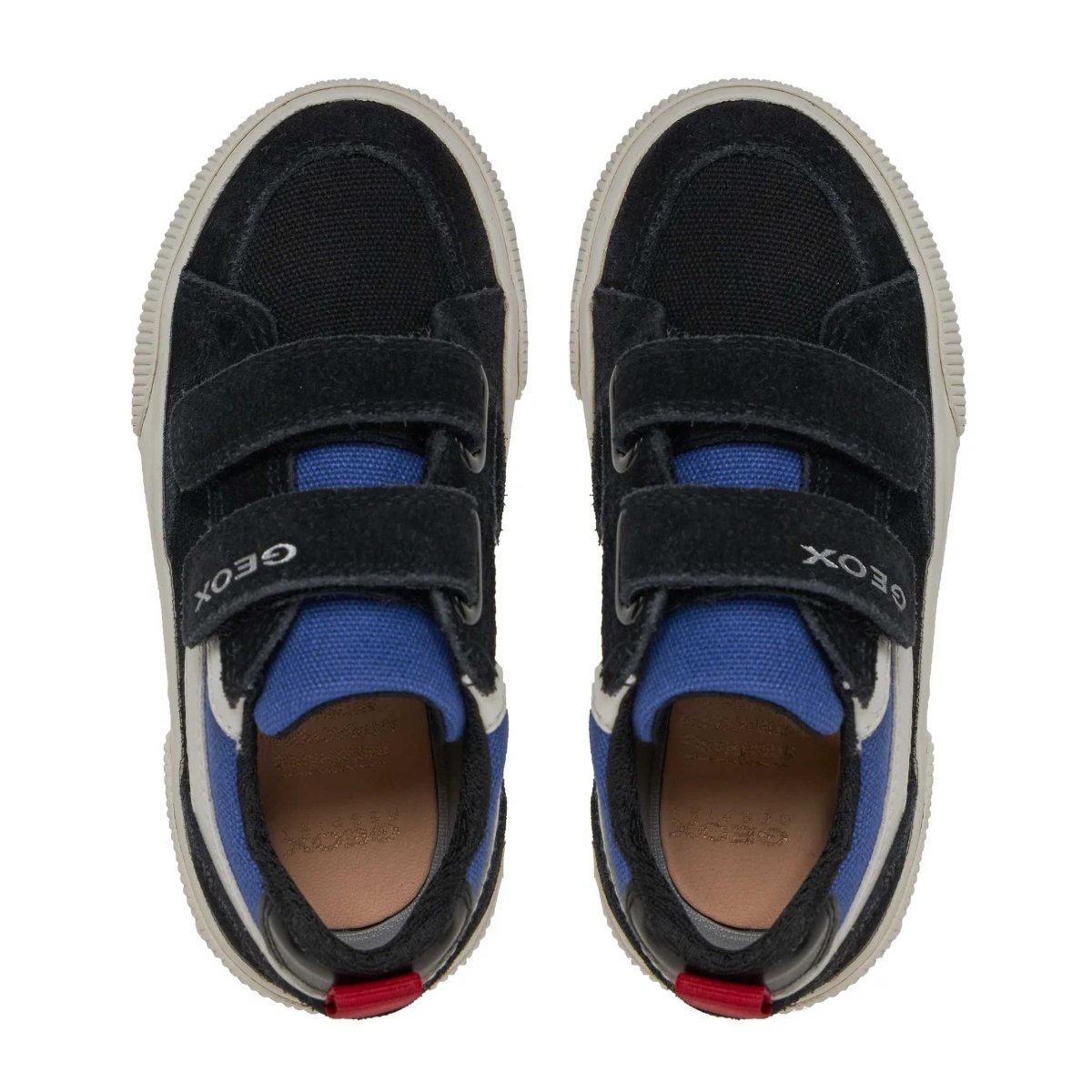 Geox Boy's Alphabeest Black Blue Canvas Sizes 28-33