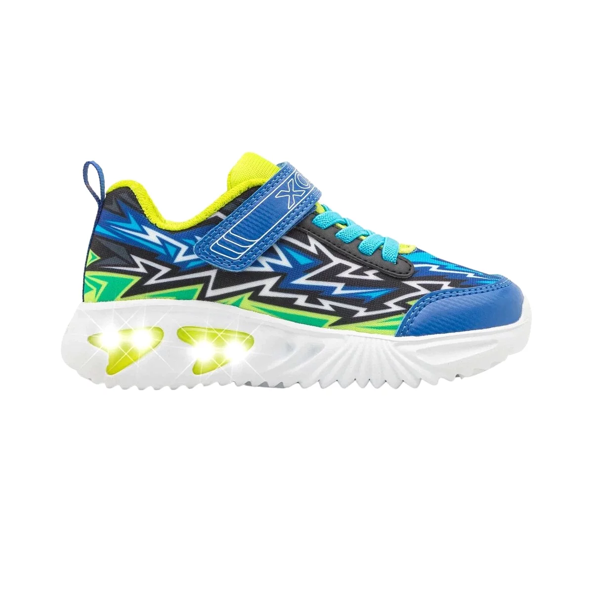 Geox Boys Assister Shoes - Royal/Lime (Sizes 28-34)