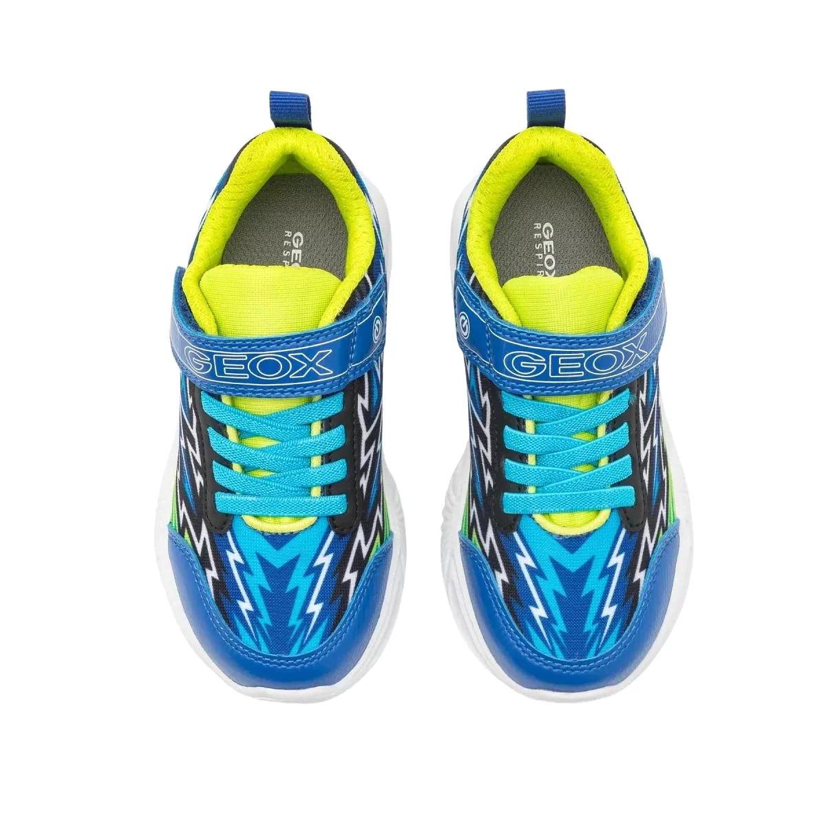 Geox Boys Assister Shoes - Royal/Lime (Sizes 28-34)