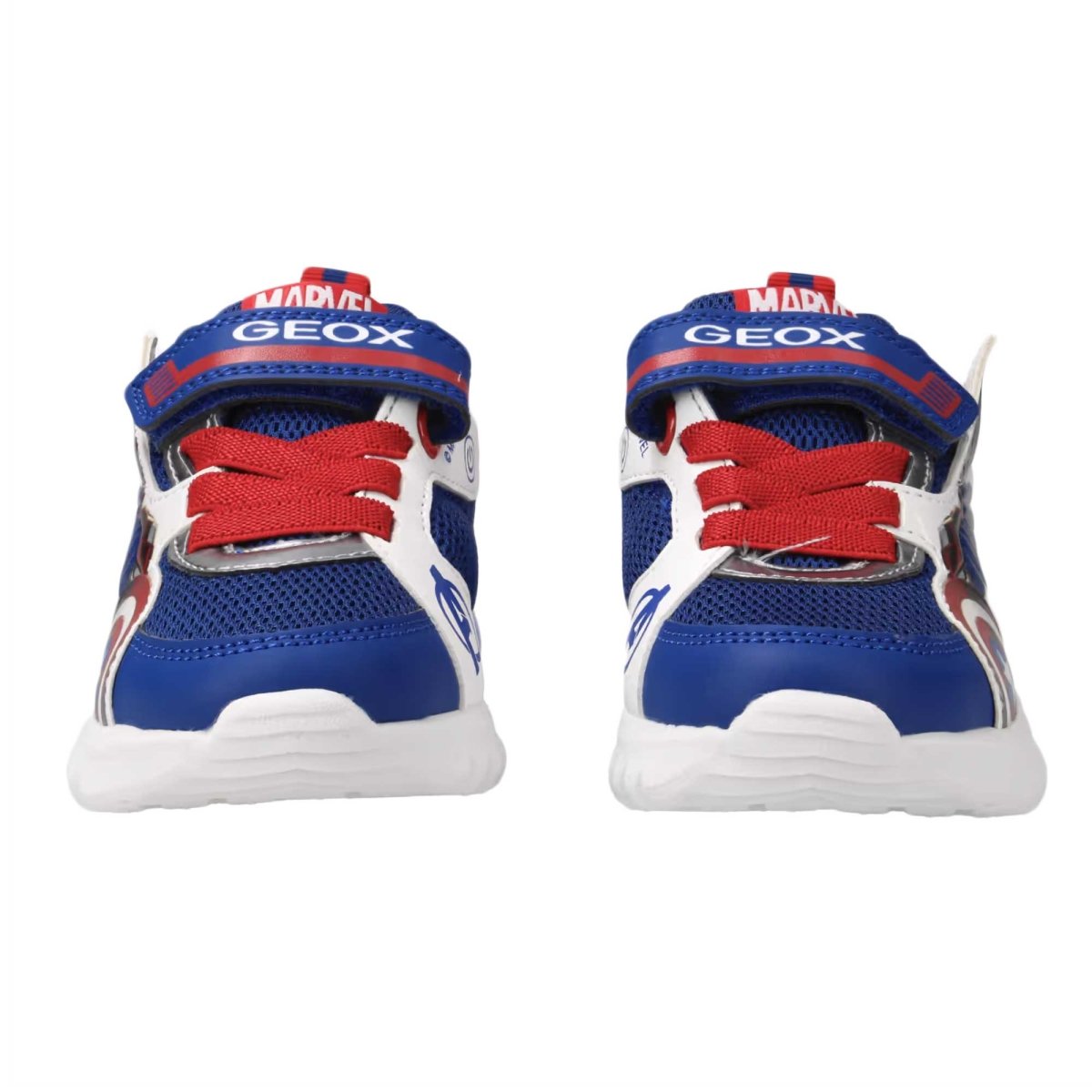 Geox Boy's Ciberdron Blue/Red Light-Up Shoes Available in Sizes 28-32