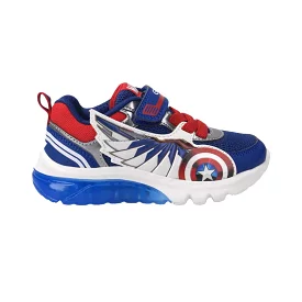 Geox Boy's Ciberdron Blue/Red Light-Up Shoes Available in Sizes 28-32