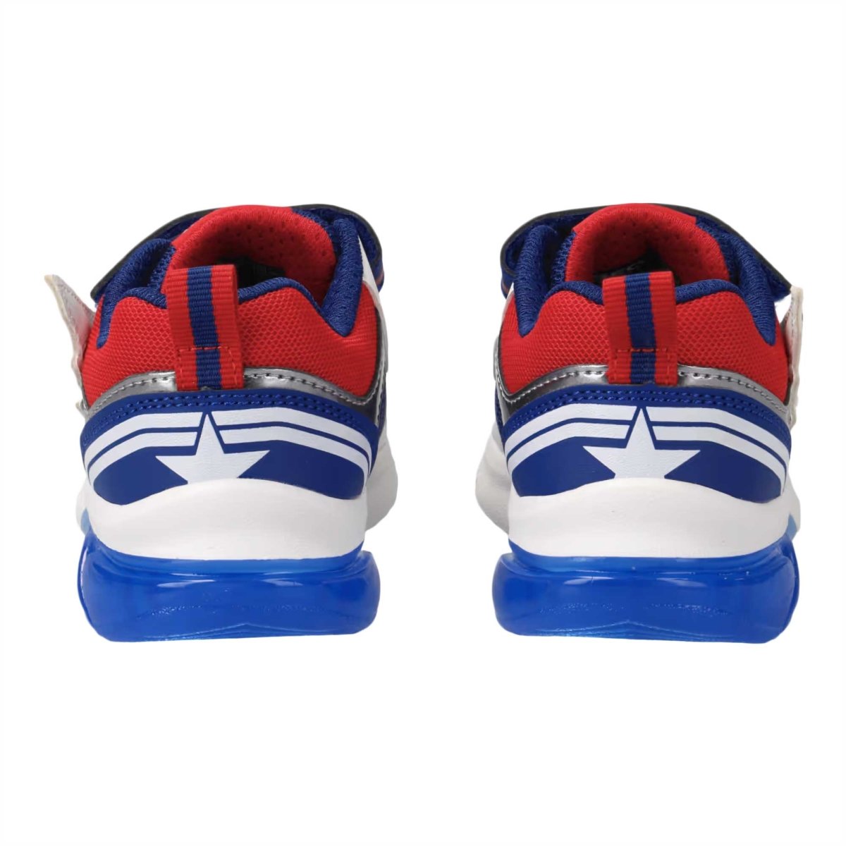 Geox Boy's Ciberdron Blue/Red Light-Up Shoes Available in Sizes 28-32