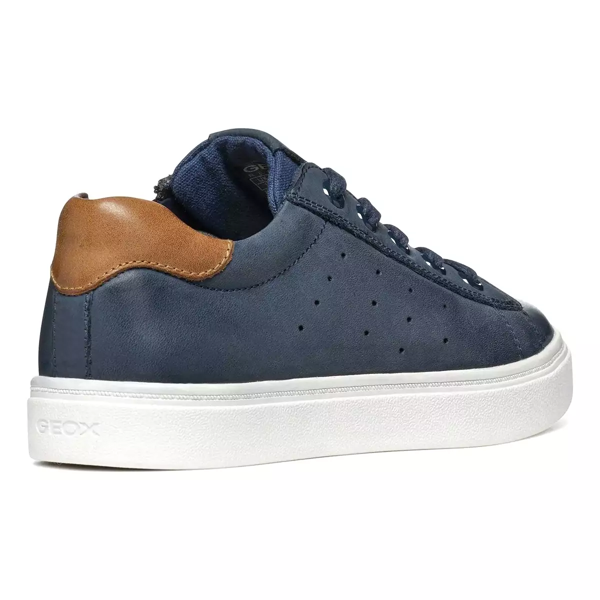 Geox Boy's Nashik Navy/Brown Leather (Size 36-37)