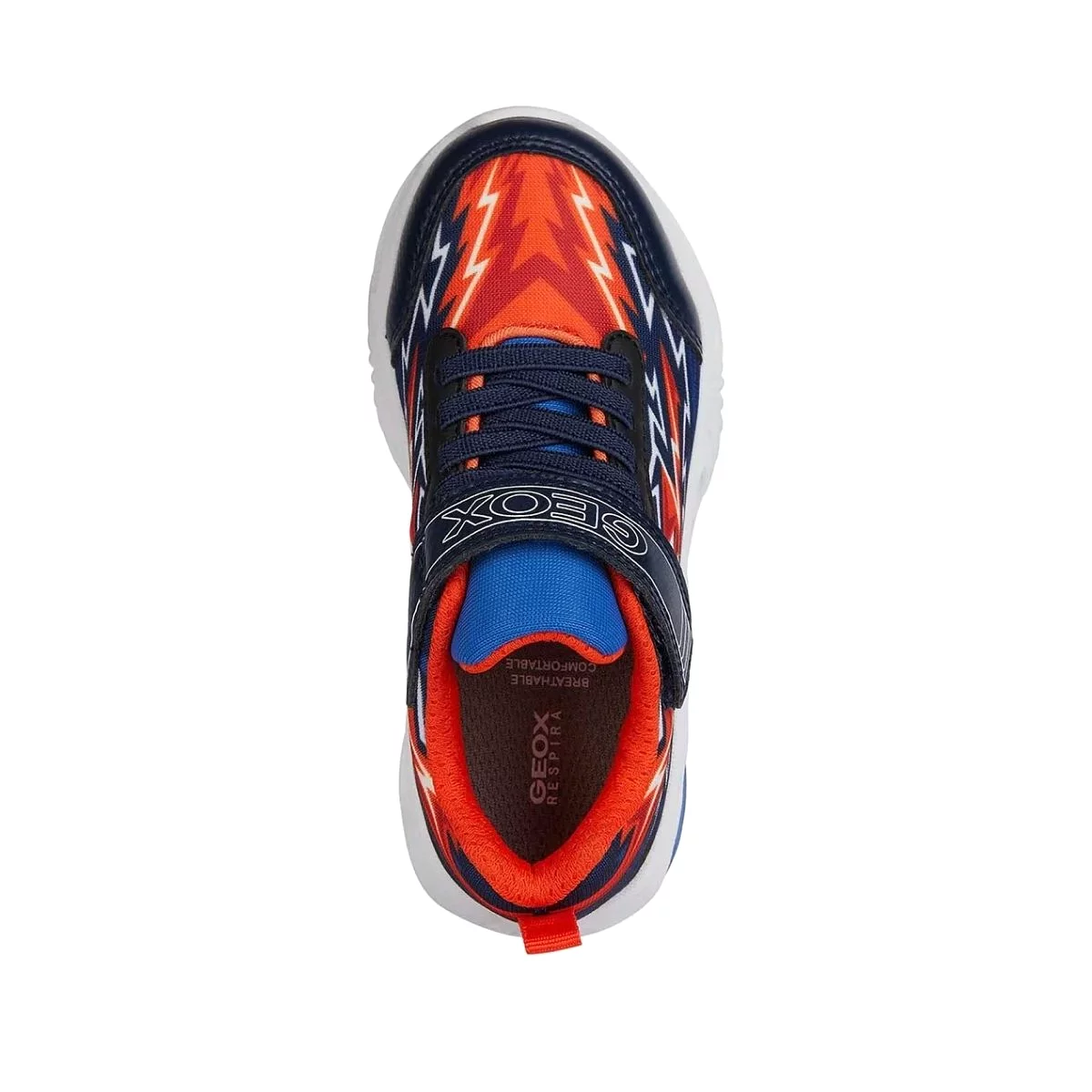 Geox Boys Navy/Orange Assister Shoes (Sizes 28-34)