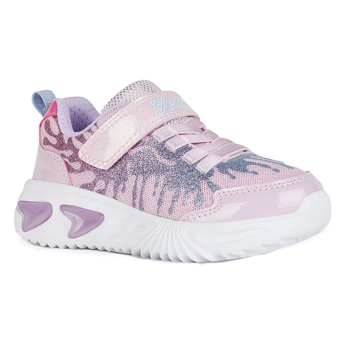 Geox Girl's Assister Pink/Sky Shoes (Sizes 26-32)