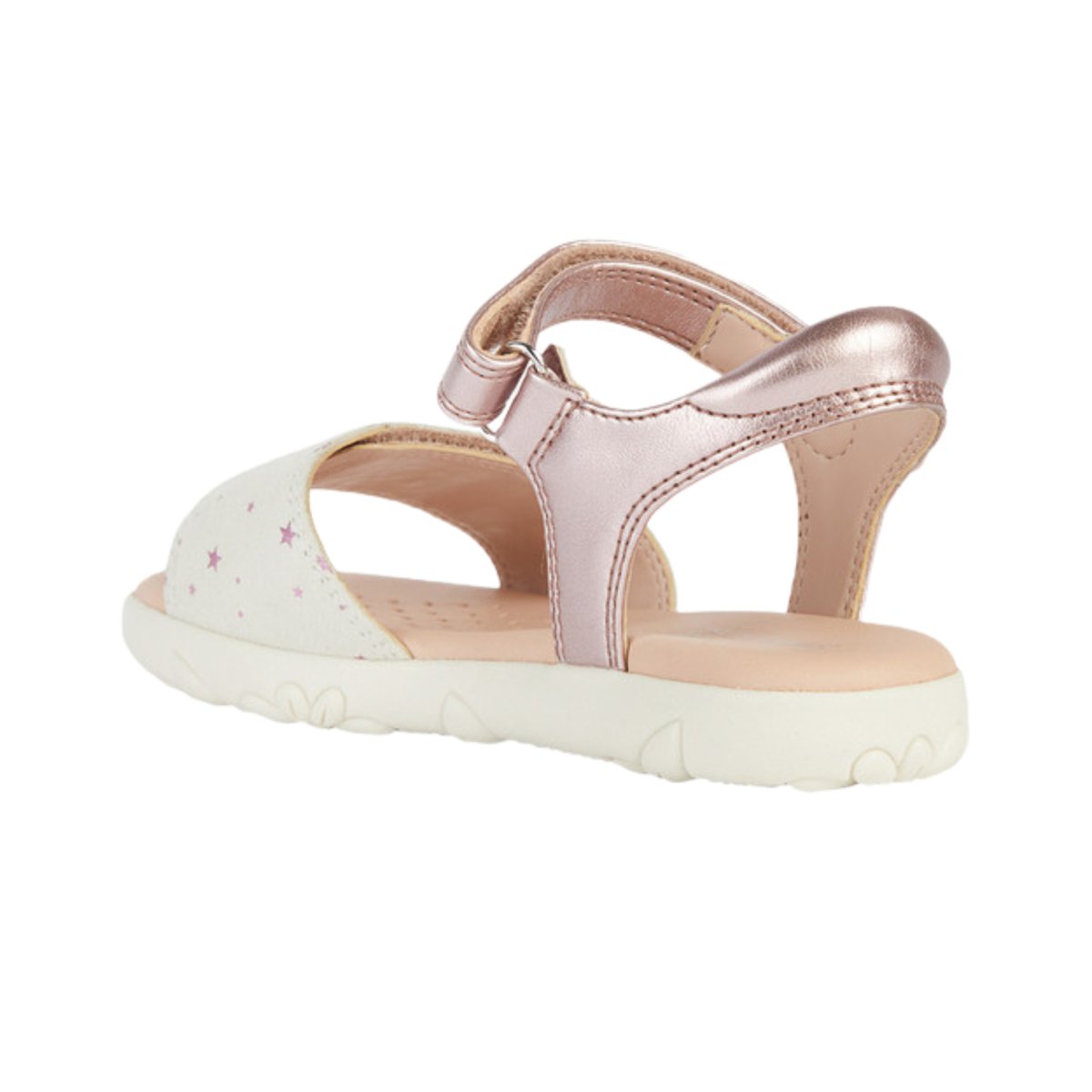 Geox Girl's Haiti Old Rose/Off White - Girls Geox Haiti Shoes Pink and White.