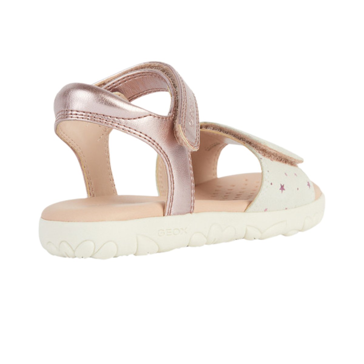 Geox Girl's Haiti Old Rose/Off White - Girls Geox Haiti Shoes Pink and White.