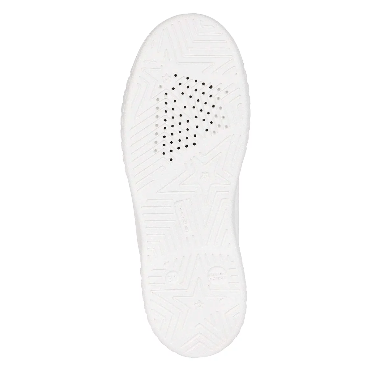 Geox Girls Mikiroshi White Black Bolt - Sizes 31-36