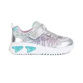 Geox Girl's Silver/Pink Assister Shoes (Sizes 26-32)