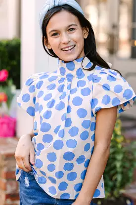 Girls' Light Blue Polka Dot Blouse: Don't Miss Out!