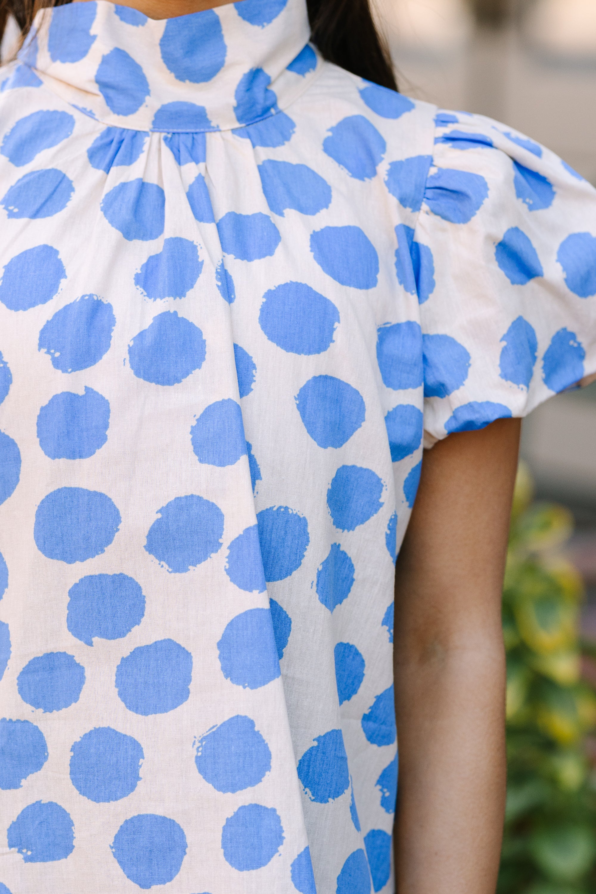 Girls' Light Blue Polka Dot Blouse: Don't Miss Out!