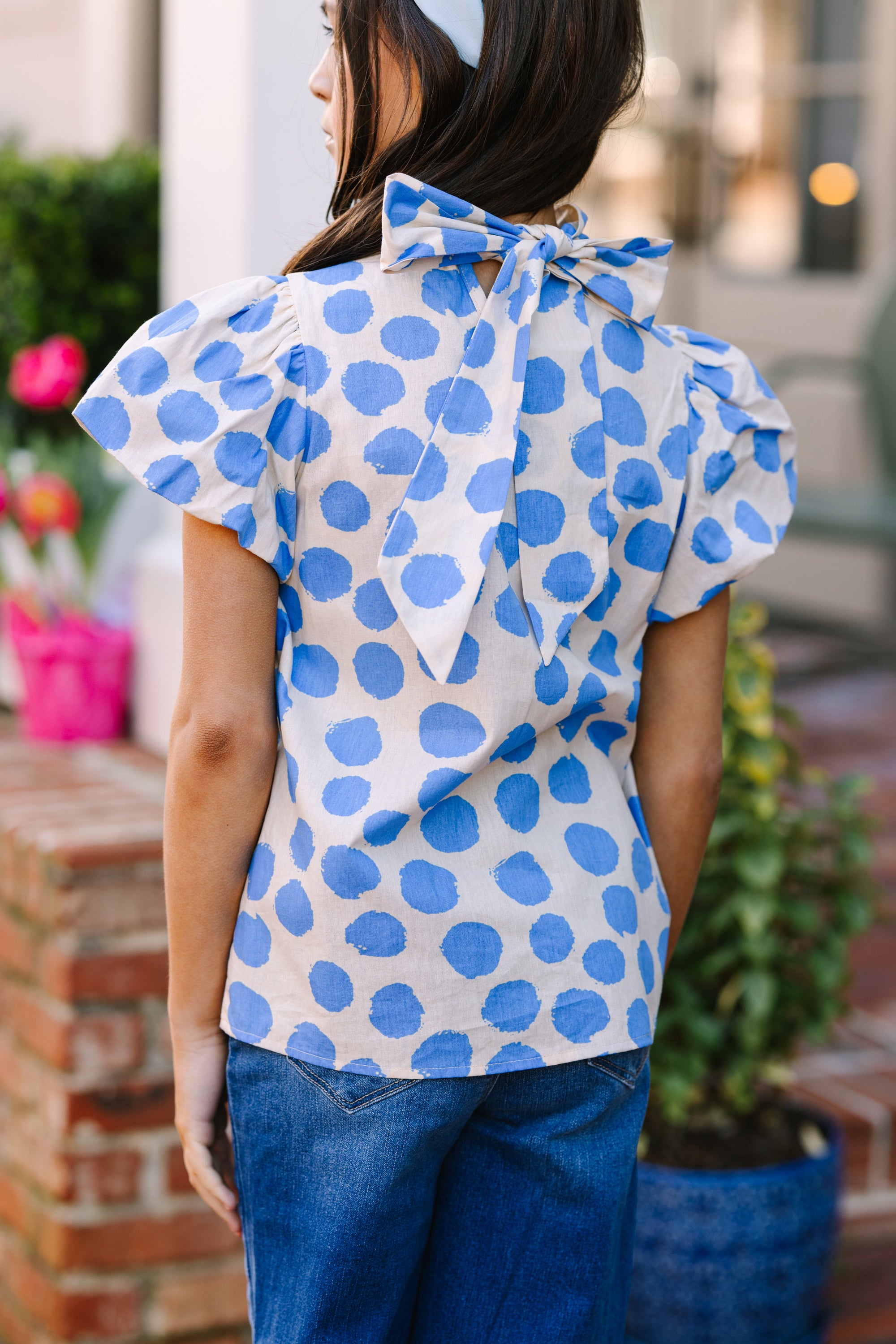 Girls' Light Blue Polka Dot Blouse: Don't Miss Out!