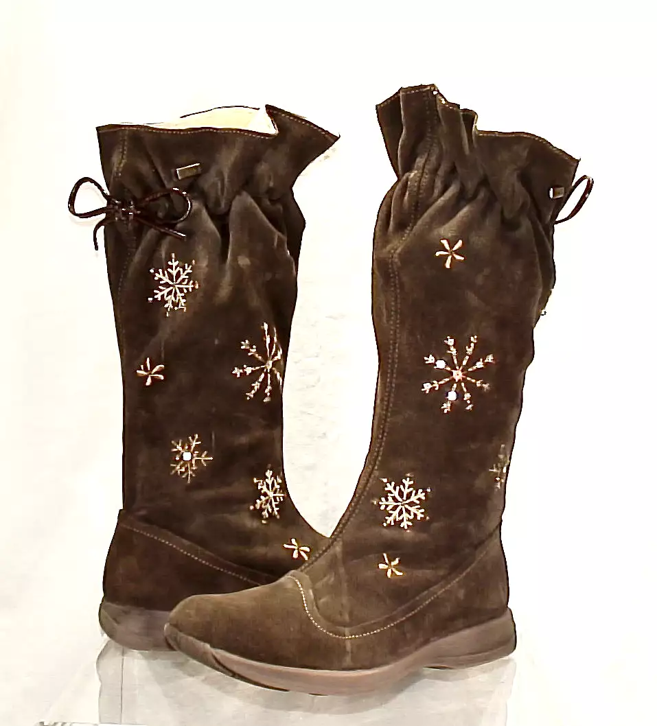 Girls Primigi Snowflake Tall Boot - Brown Suede - 32EU