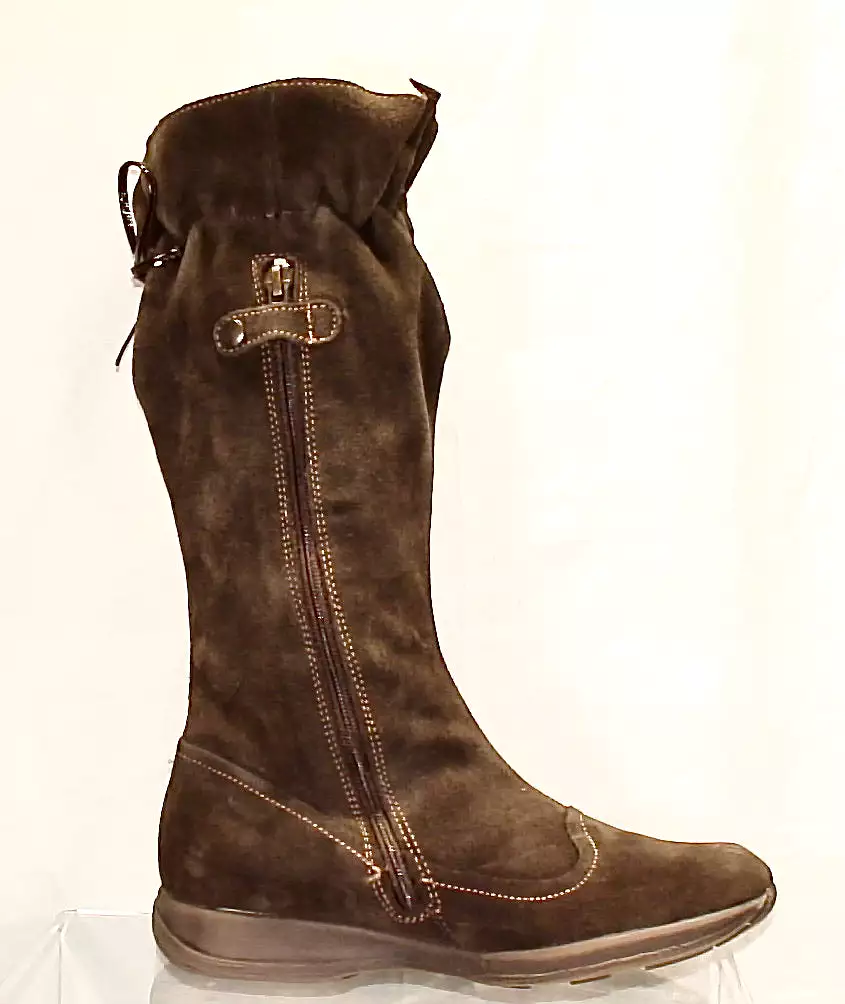 Girls Primigi Snowflake Tall Boot - Brown Suede - 32EU