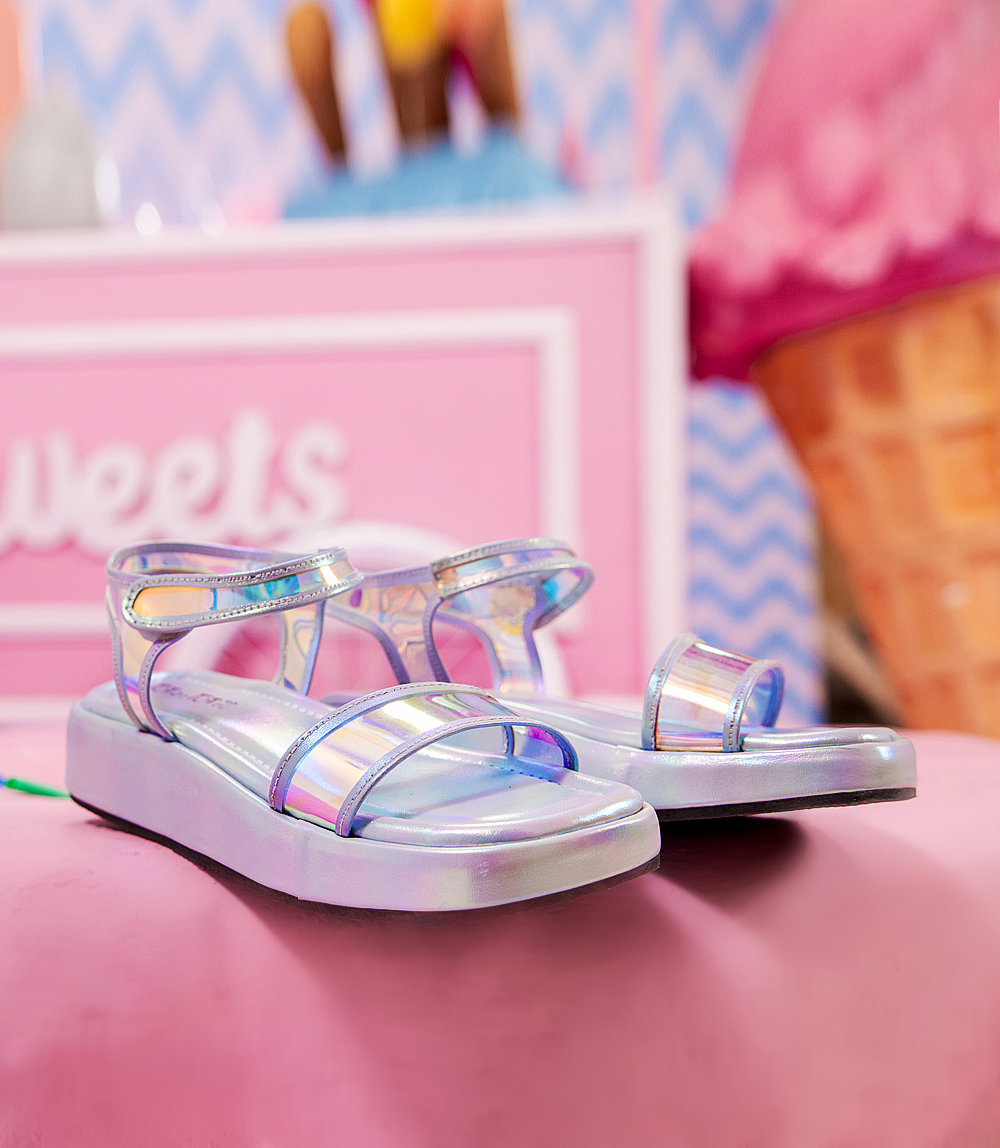 Girls Silver Sandals