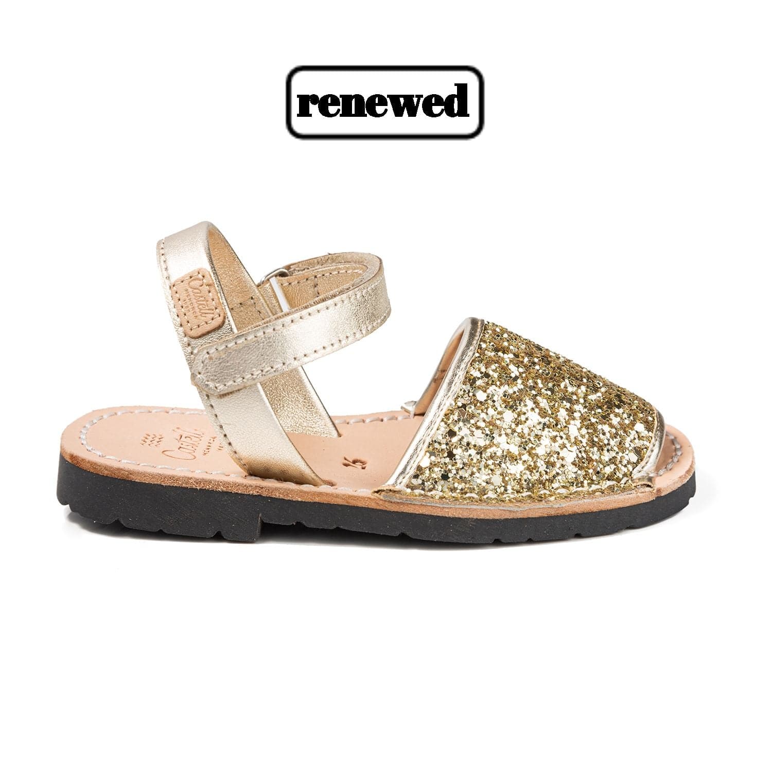 Glitter Leather Kids Sandal - Iker 1002R Glitter