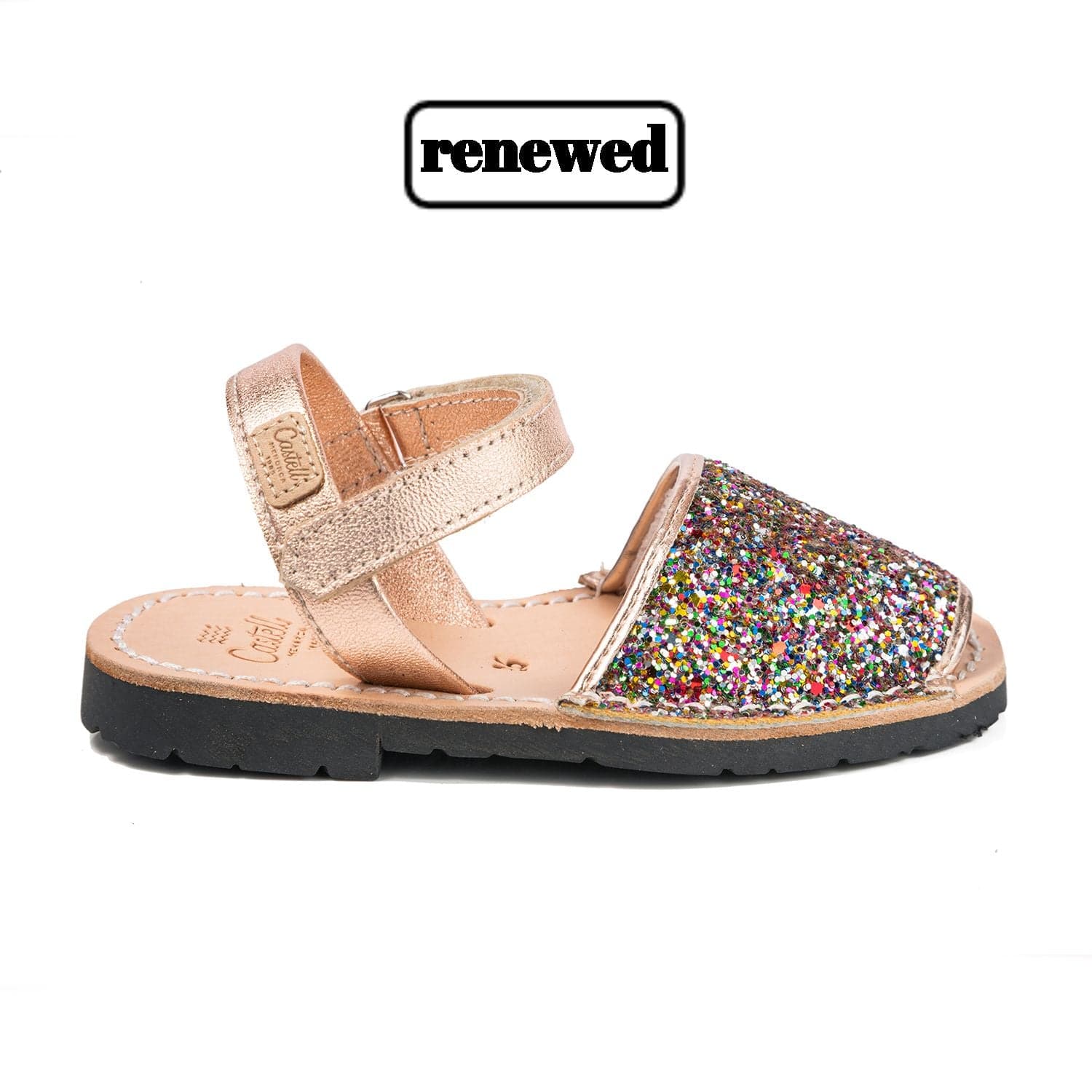 Glitter Leather Kids Sandal - Iker 1002R Glitter