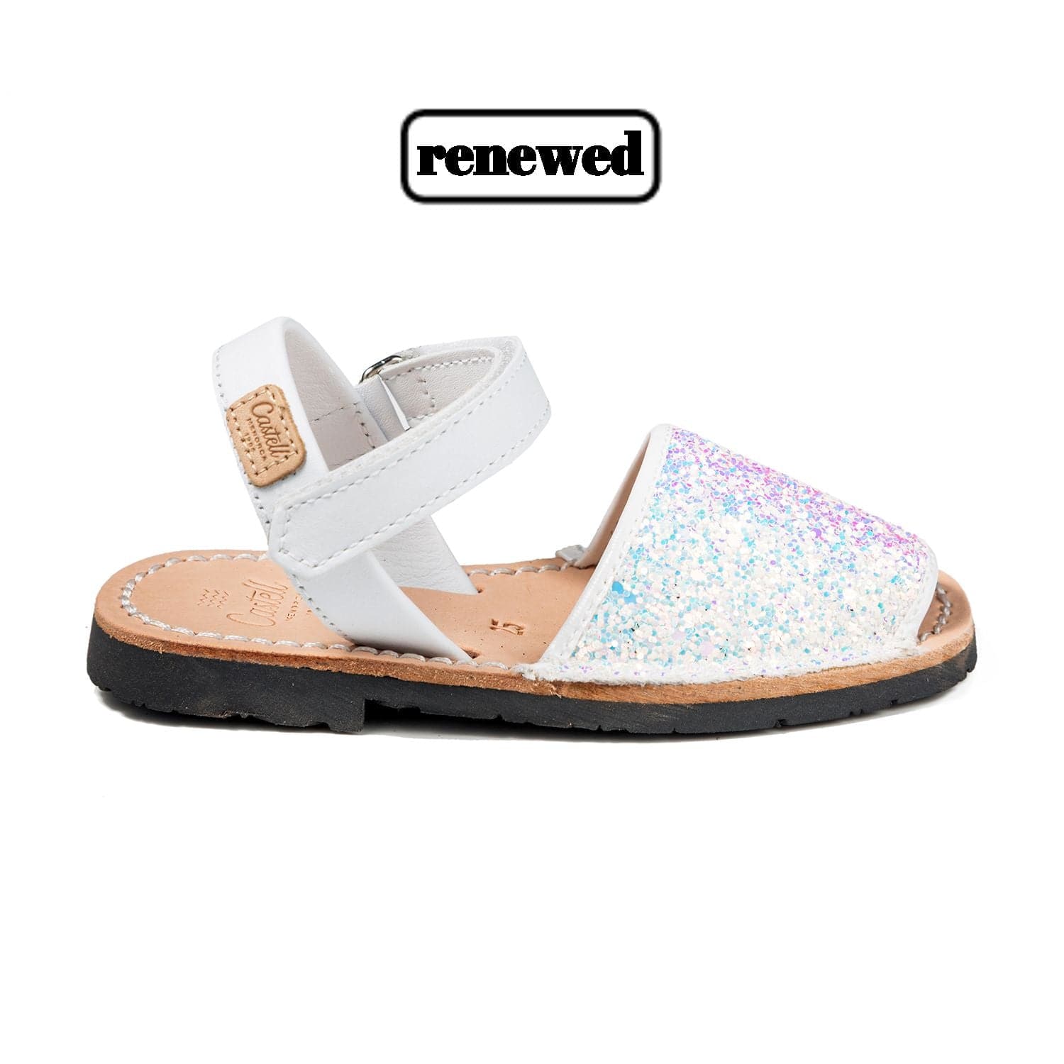 Glitter Leather Kids Sandal - Iker 1002R Glitter