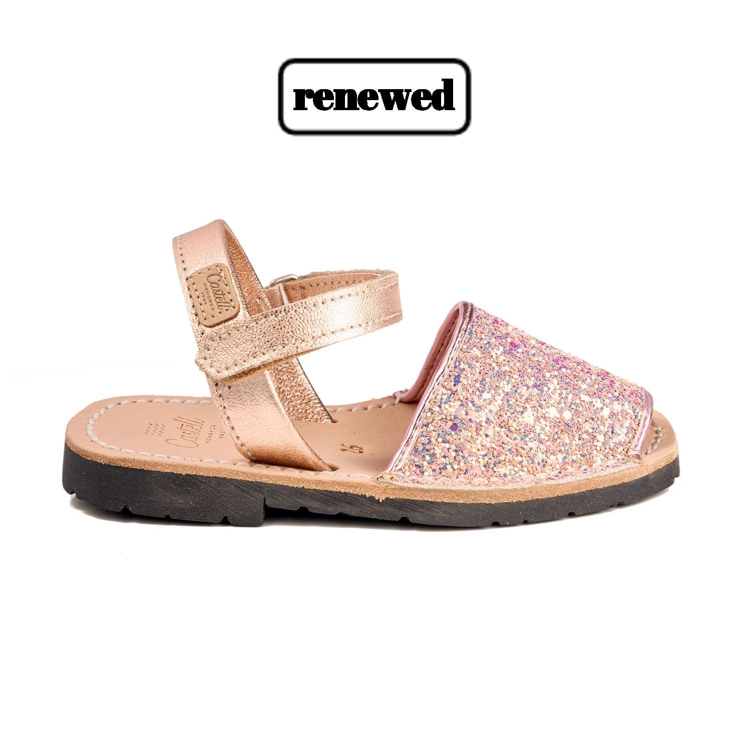 Glitter Leather Kids Sandal - Iker 1002R Glitter