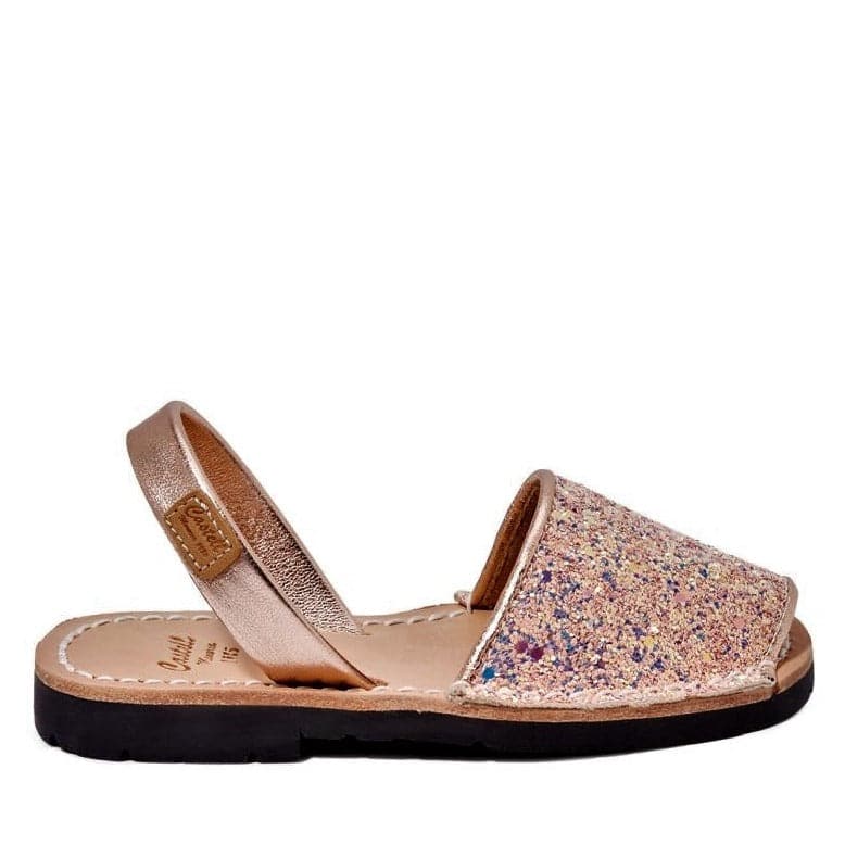 Glitter Leather Kids Sandals - Iker 1097R Stretch