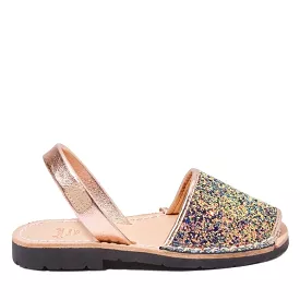 Glitter Leather Kids Sandals - Iker 1097R Stretch